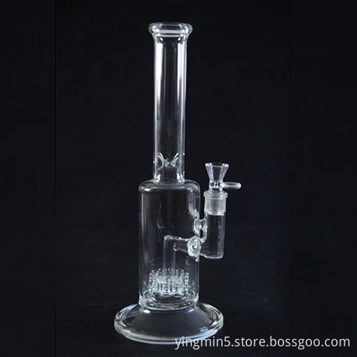 Glass Pipe Oil Rig Glass Pipe Glass Smoking Pipe with 1 Perc 14 Inches High (GB-002)